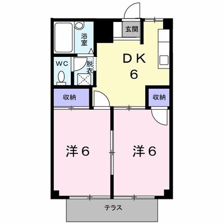 シティハイツ山田Aの物件間取画像